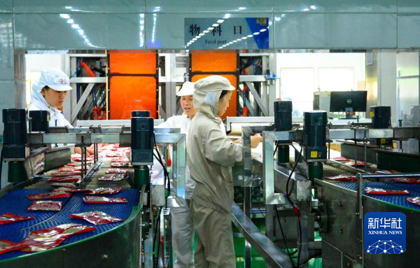 重慶市涪陵榨菜集團股份有限公司工人正在生產(chǎn)線上檢查.jpg